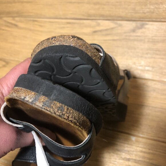 Naot women black & white leather sandals, 10 - Picture 10 of 11